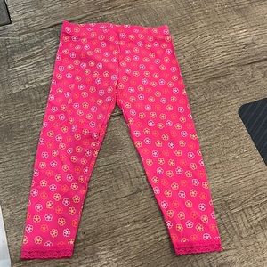 The Children’s Place size large 10/12 leggings flowers luau NWOT lace bottoms